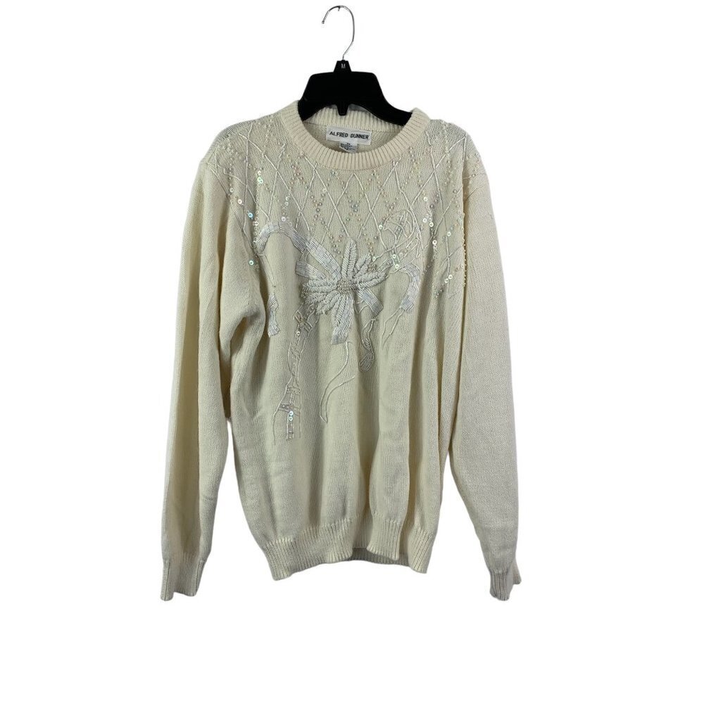 Alfred Dunner Women's Cream Sweater